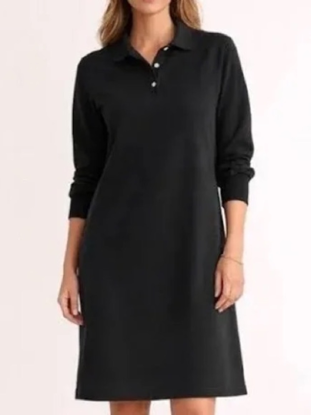 NWT Tuckernuck Black Long Sleeve 100% Cotton Midi Dress Size S Preppy!